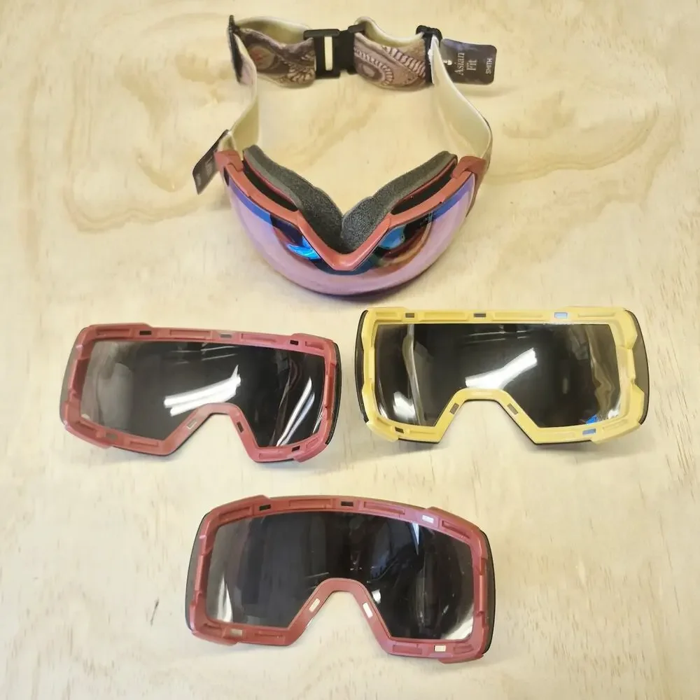 Smith I/O MAG ChromaPop Ski Snow Goggles Multicolor 4 Mirror Lens Lot included